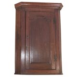 18th Century English Georgian Carved Oak Corner Cabinet