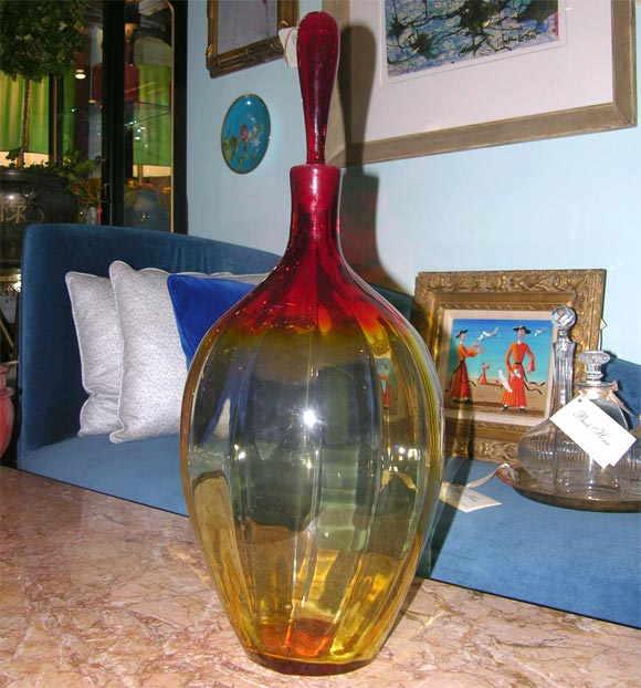 American Amberina BLENKO Decanter