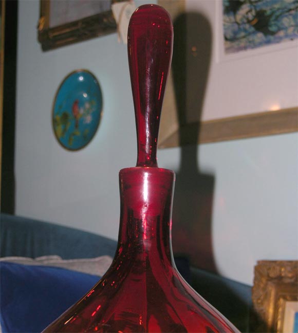 Glass Amberina BLENKO Decanter