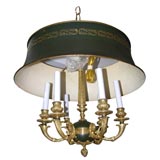 fabulous bouillotte chandelier with original metal shade