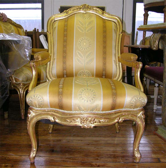 Pair of Louis XV style Fauteuils by Jansen