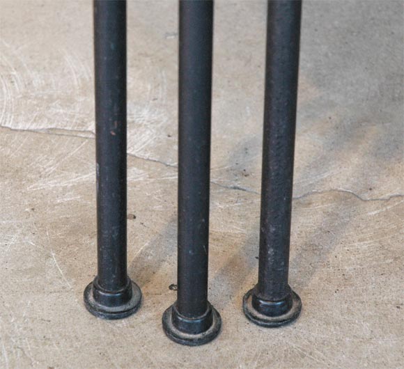 Set of 3 mahogany & iron nesting stools, Luther Conover 1