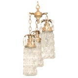 3 Pendant Ice Pattern Glass
Crystal 1960
s chandelier or swag 3 Pendant Ice Pattern Glass
Crystal 1960
s chandelier or swag