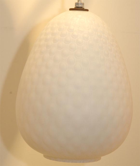 1960's White Glass mod pendant