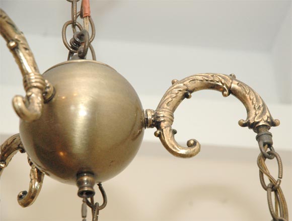 vintage amber glass swag lamp
