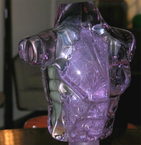 Late 20th Century Murano Glass Bust For Sale