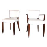 Set of 6 Mahogany chairs by Jules Leleu
