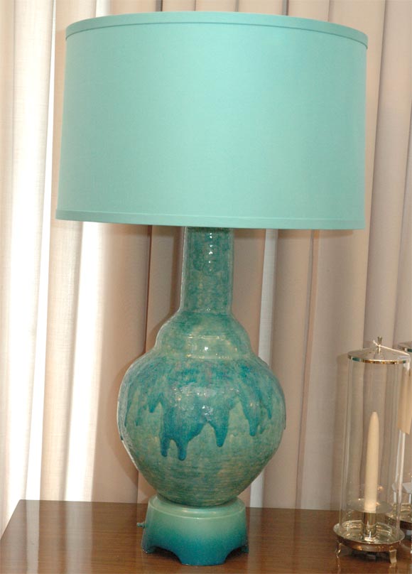 Ceramic Lava Glaze Lamps with Custom Bases and Shades