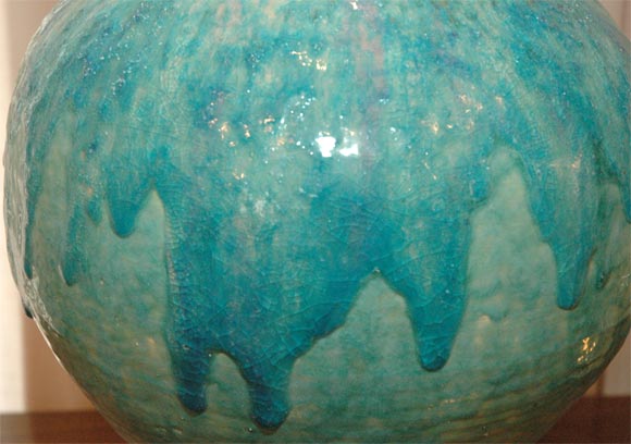 Pair of Turquoise Lava Glaze Lamps 2