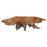 Large redwood coffee table