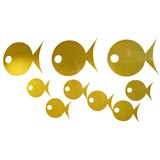 School of  Nine Goldfish