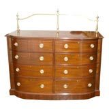 Mahogany D- shaped Server with Brass Back Rail