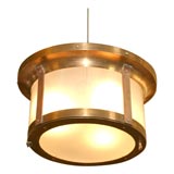 Antique Copper flush mount fixtures with frosted glass