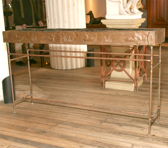 copper sink with ducks