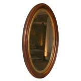 oval walnut mirror