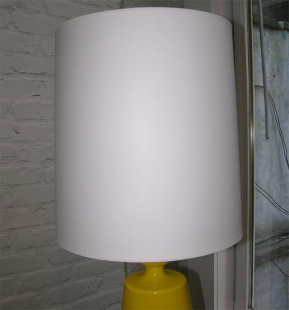 Pair of Yellow Ceramic Lamps 3