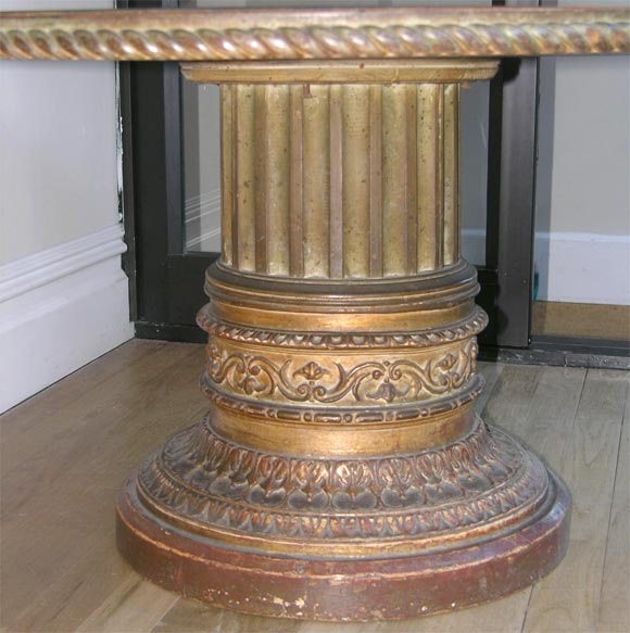 Carved A round French low side table