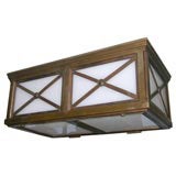 Rectangular flush mounted ceiling fixture