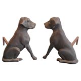 EARLY 20THC DOG ANDIRONS