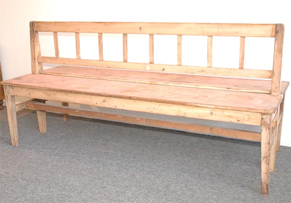 19THC SCHOOL MASTER BENCH FROM MAINE