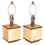 Pair Aldo Tura Parchment Lamps