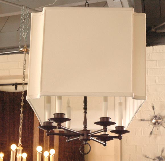 Paul Marra Design Six Arm Fixture with Scalloped Shade 2