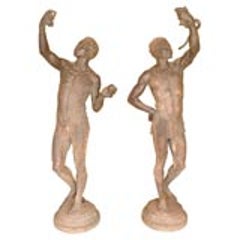 Life Size Exceptional and Rare Pair of Cast Iron Blackamoors 11