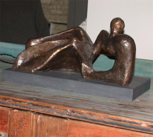 English Henry Moore bronze sculpture