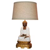 50's Italian Pottery Buddha Lamp