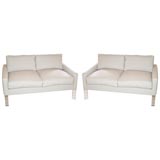 Lucite-Legged Settees by Milo Baughman for Thayer Coggin
