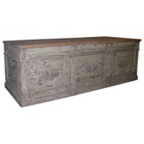 Spanish store counter in beautiful old paint