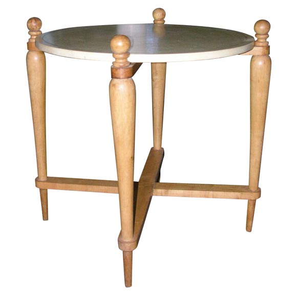 Arbus style Parchment Top Table For Sale