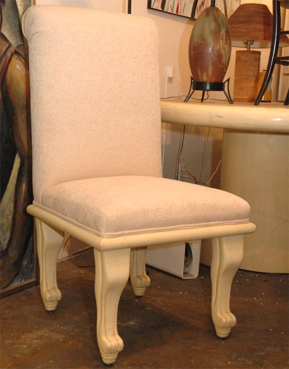 Custom lion paws carved feet dining chairs