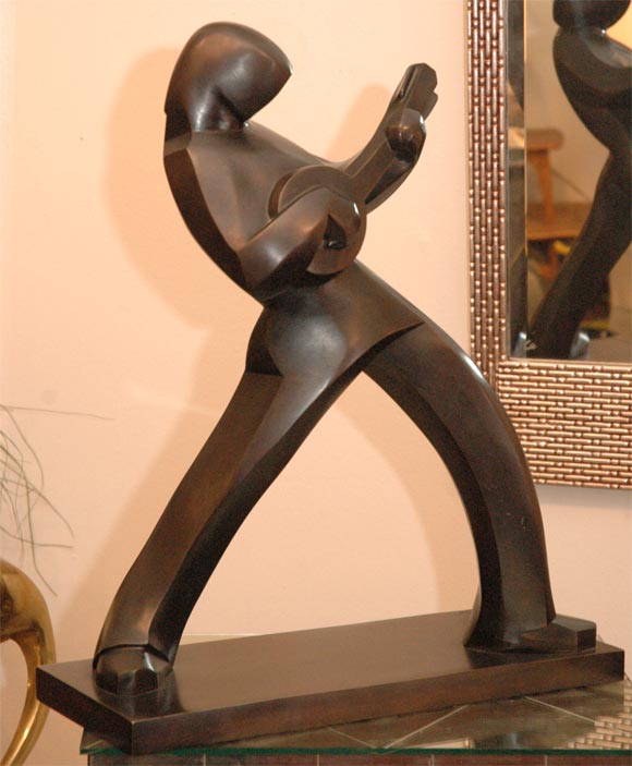 This is a great sample of this french artist and his work. The bronze is # 3/8 F. Parpan and the inter locked FP mark.The title of this sculpture is 