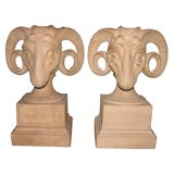 Pair of terracotta lamps