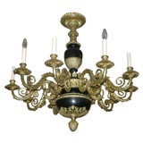 Impressively-sized Empire-style 10-arm Chandelier