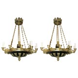 Pair of Empire Style Chandeliers, Sold Individually