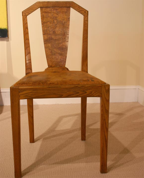 Elmwood Dining Table & Four Chairs -- 20th Century 1