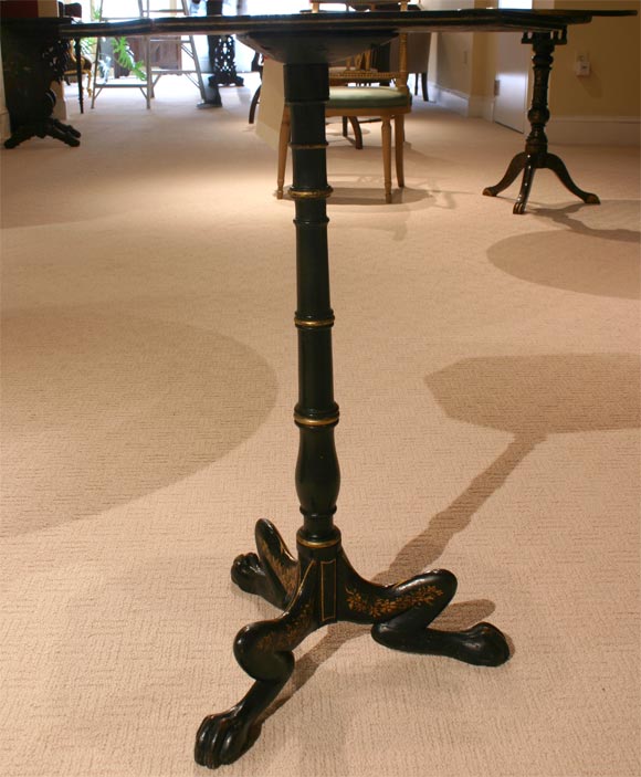 Small Black & Gilt Occasional Table