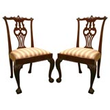 PAIR of Mahogany Chippendale-Design Chairs, c. 1770