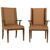 A Pair of High Backed Arm Chairs designed by Tommi Parzinger