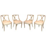 Set of Four Italian Directoire Style Cream Painted Chairs