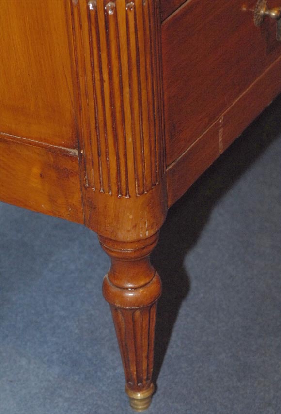 Louis Philippe Marble Top Fruitwood Commode For Sale 2