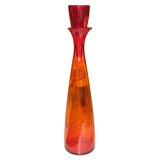 Tall  Red Benko Glass Vase