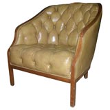 Leather Upholstered Tub Bergere