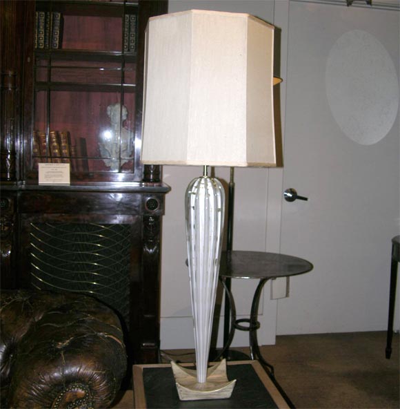 Pair of Late 1960'S-Early 70'S Barovier e Toso Large-Scale Lamps
