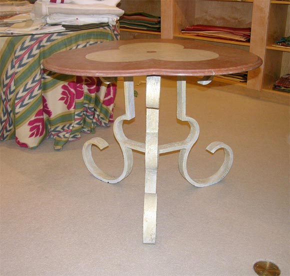Italian Marble Top Small Outdoor  Table