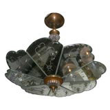 Eight petal mirrored chandelier