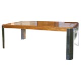 Exceptional Dining Table with Exotic Pau Ferro Top by Pace