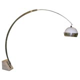Arc Floor Lamp in Chrome with Illuminating Dome by Pace